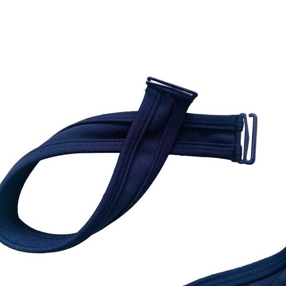 Laundry by Shelli Segal Crossover Removable Strap Sports Bra Size Large Navy J23 - Picture 13 of 13